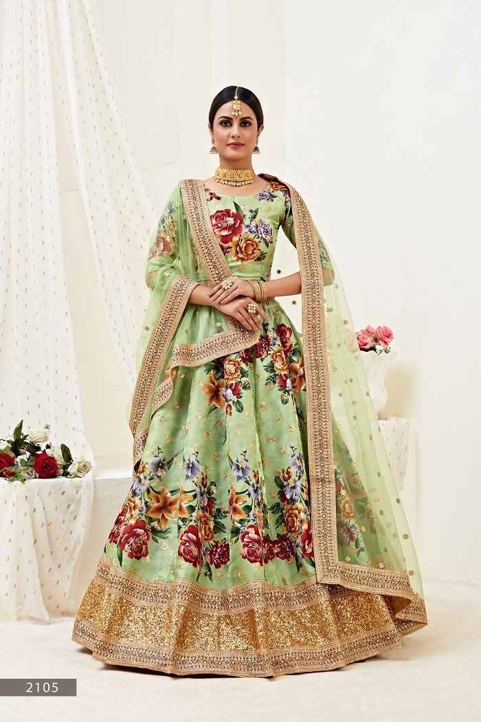 2105 By Fashid Wholesale Designer Beautiful Navratri Collection Occasional Wear & Party Wear Bangalori Satin Silk Lehengas At Wholesale Price